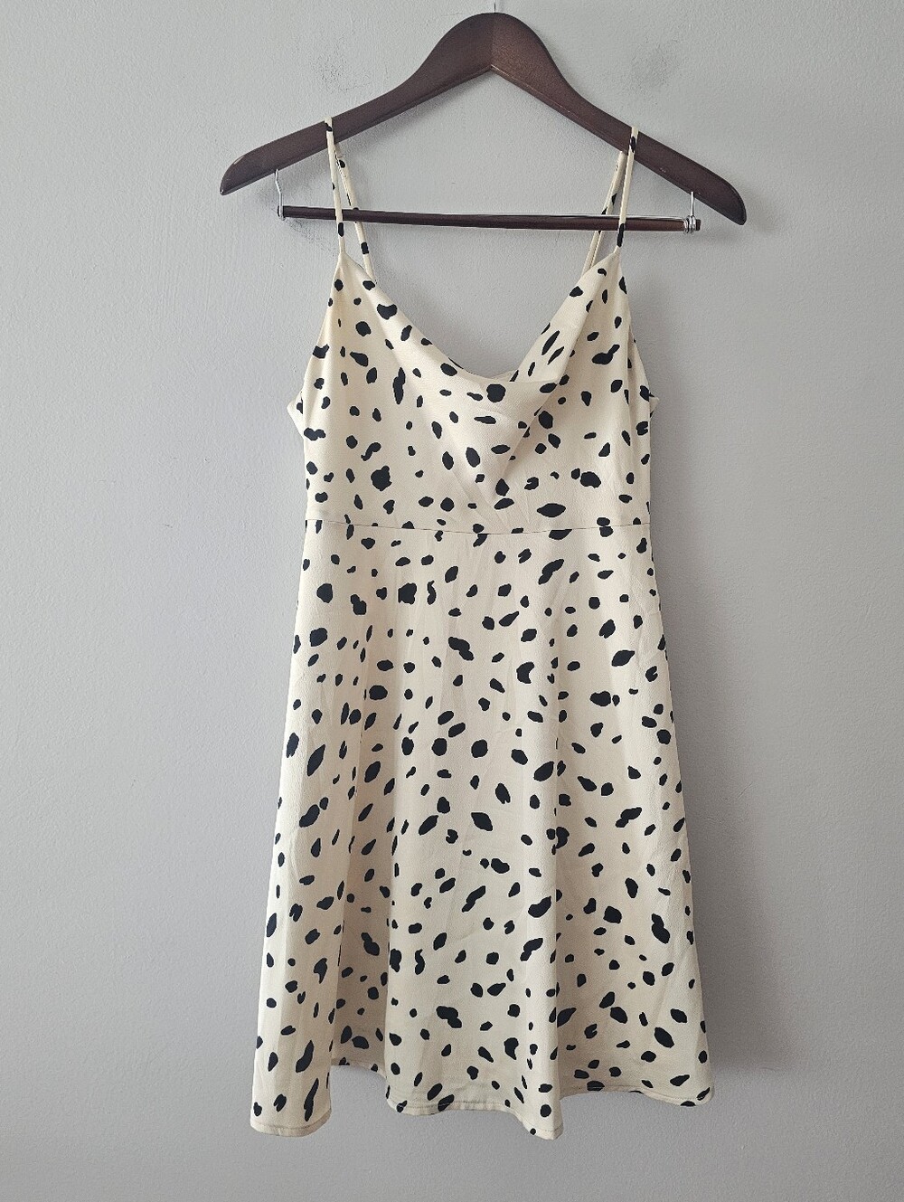 ASTR Cream Dot Animal Mini Dress
